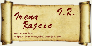 Irena Rajčić vizit kartica